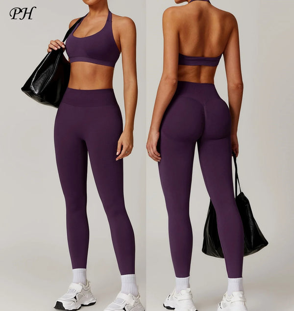 Seamless Yoga Halter Leggings