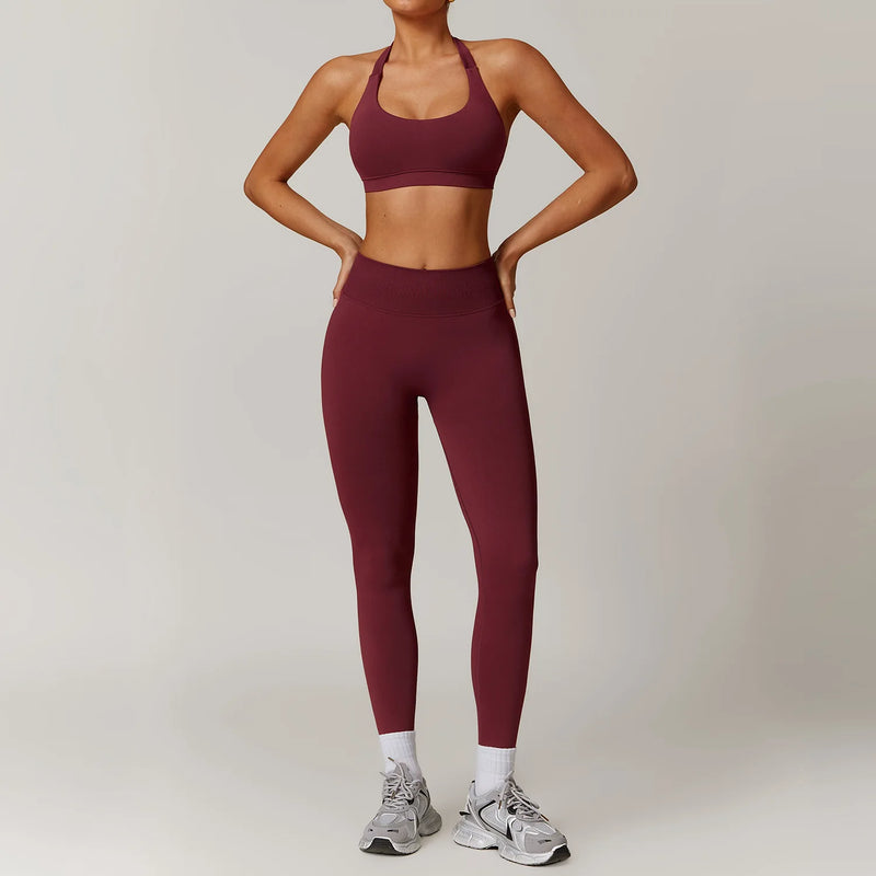 Seamless Yoga Halter Leggings