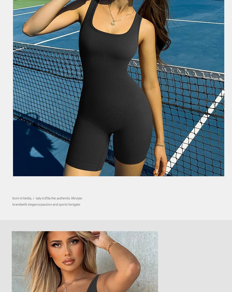 Seamless One-Piece Short Yoga Clothes