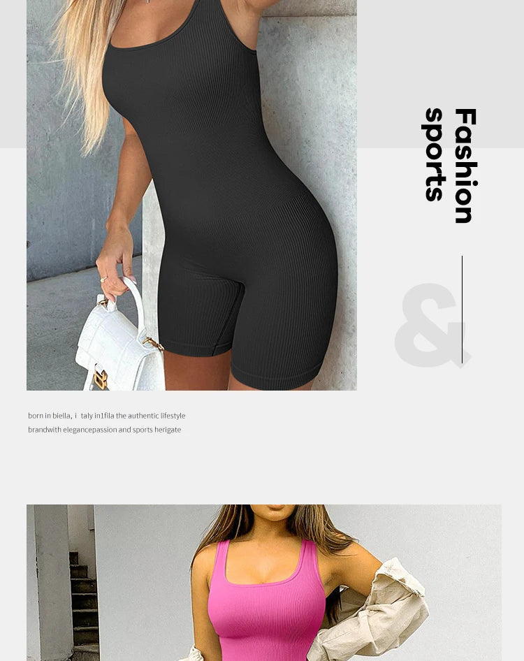 Seamless One-Piece Short Yoga Clothes