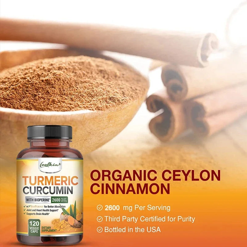 Curcumin Supplement with Black Pepper 2600 Mg