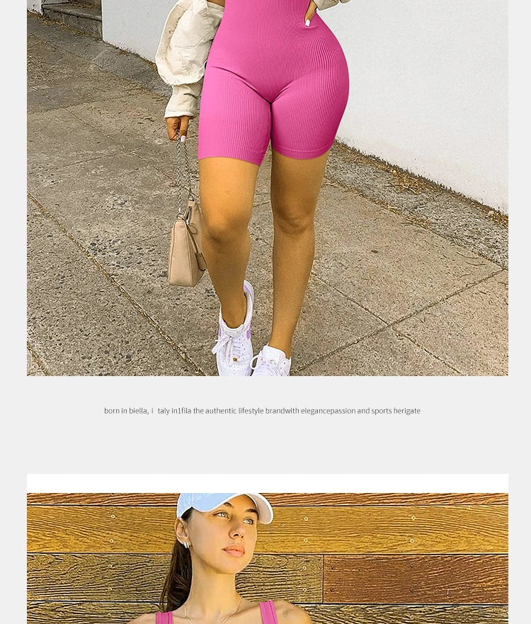Seamless One-Piece Short Yoga Clothes