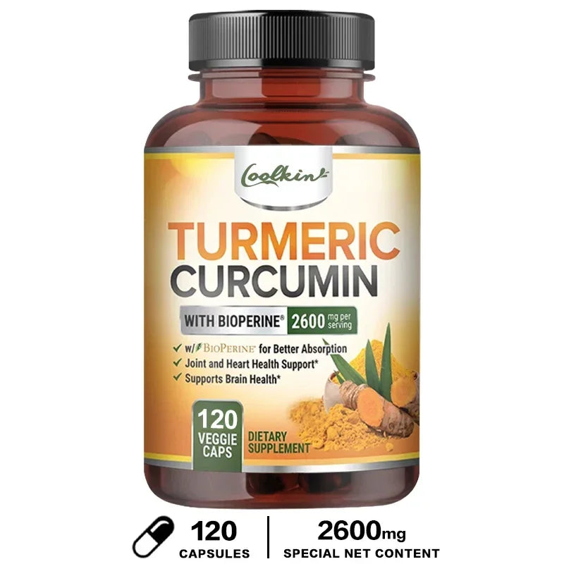 Curcumin Supplement with Black Pepper 2600 Mg
