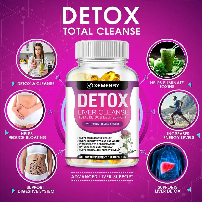 Milk Thistle Extract Capsules Detox Cleansing Liver Support and Repair Formula