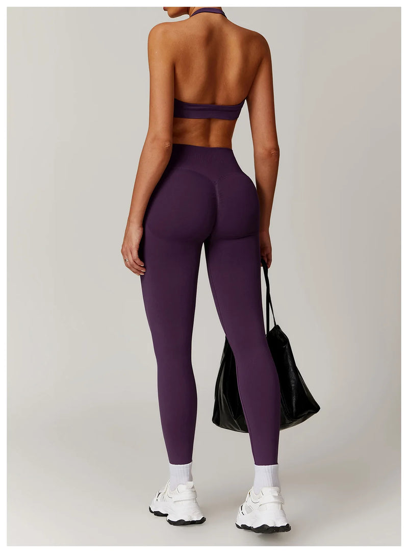 Seamless Yoga Halter Leggings