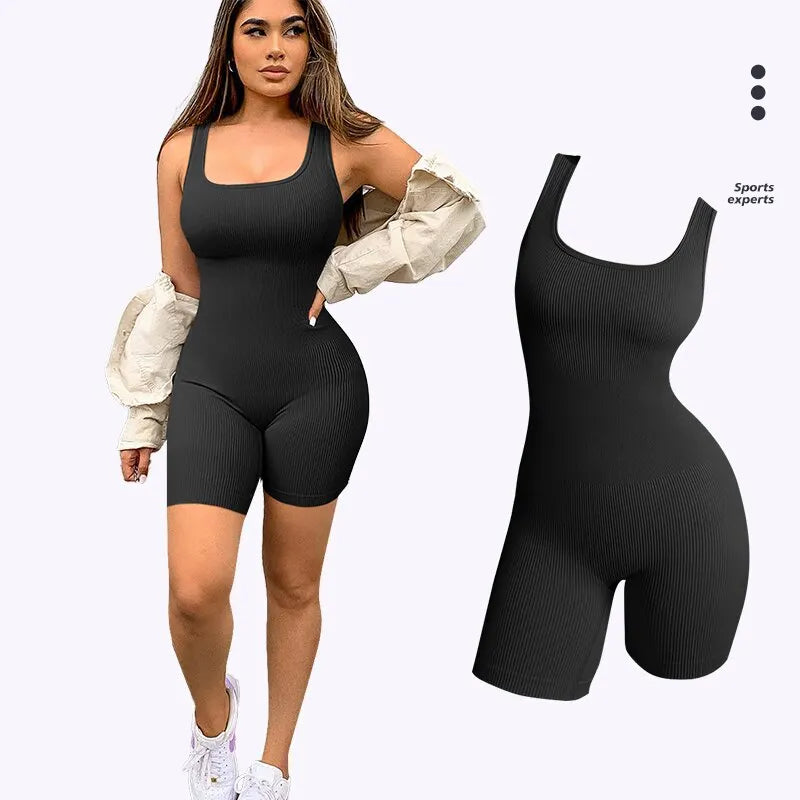 Seamless One-Piece Short Yoga Clothes