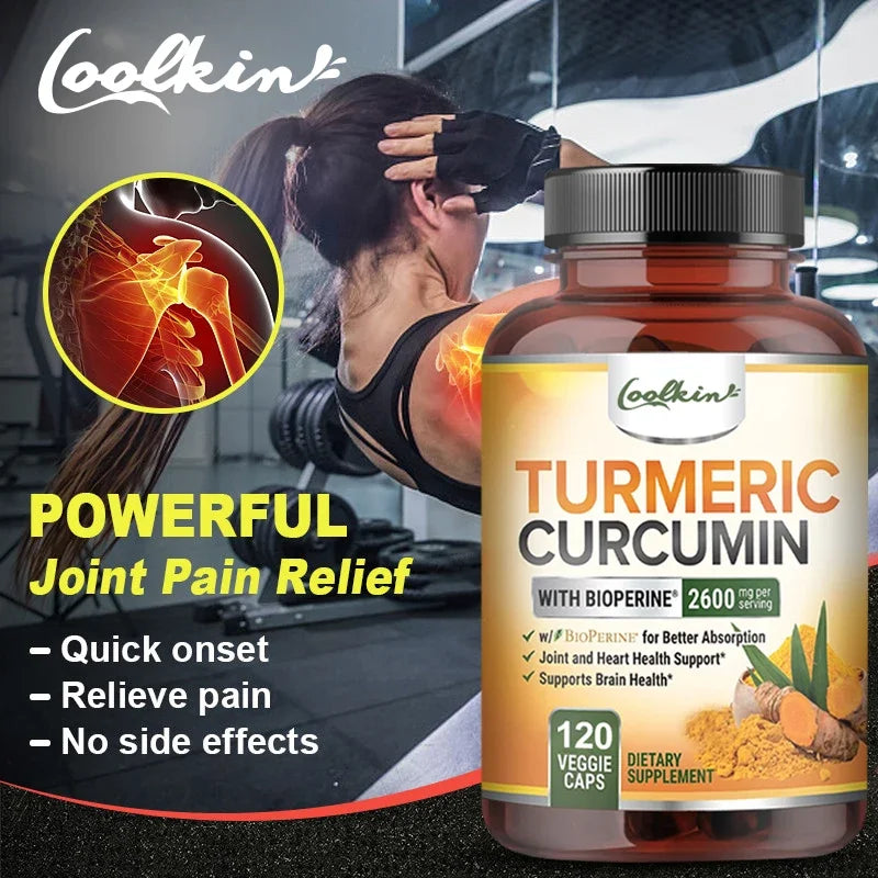 Curcumin Supplement with Black Pepper 2600 Mg