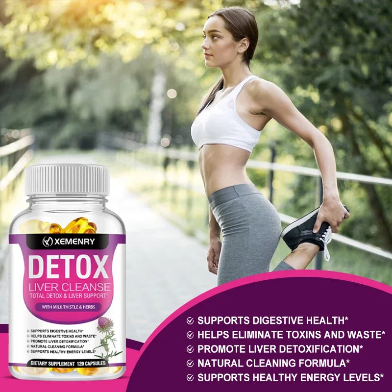 Milk Thistle Extract Capsules Detox Cleansing Liver Support and Repair Formula