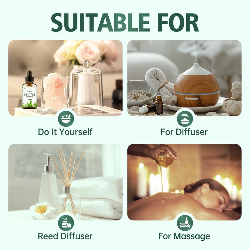 Tea tree essential oil, extracted from natural plants
