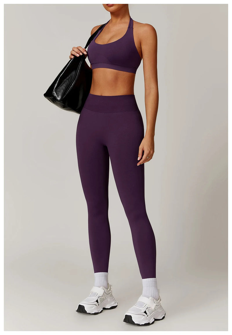 Seamless Yoga Halter Leggings