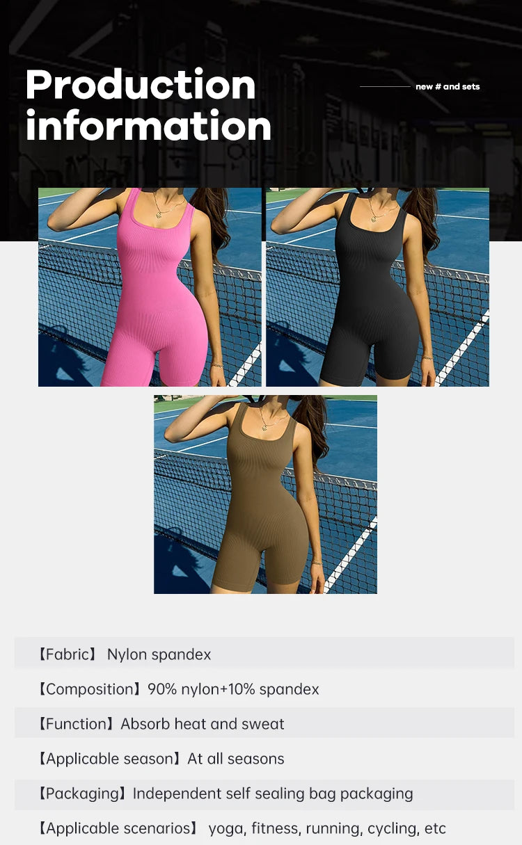 Seamless One-Piece Short Yoga Clothes