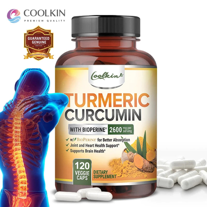 Curcumin Supplement with Black Pepper 2600 Mg