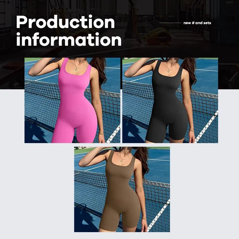 Seamless One-Piece Short Yoga Clothes
