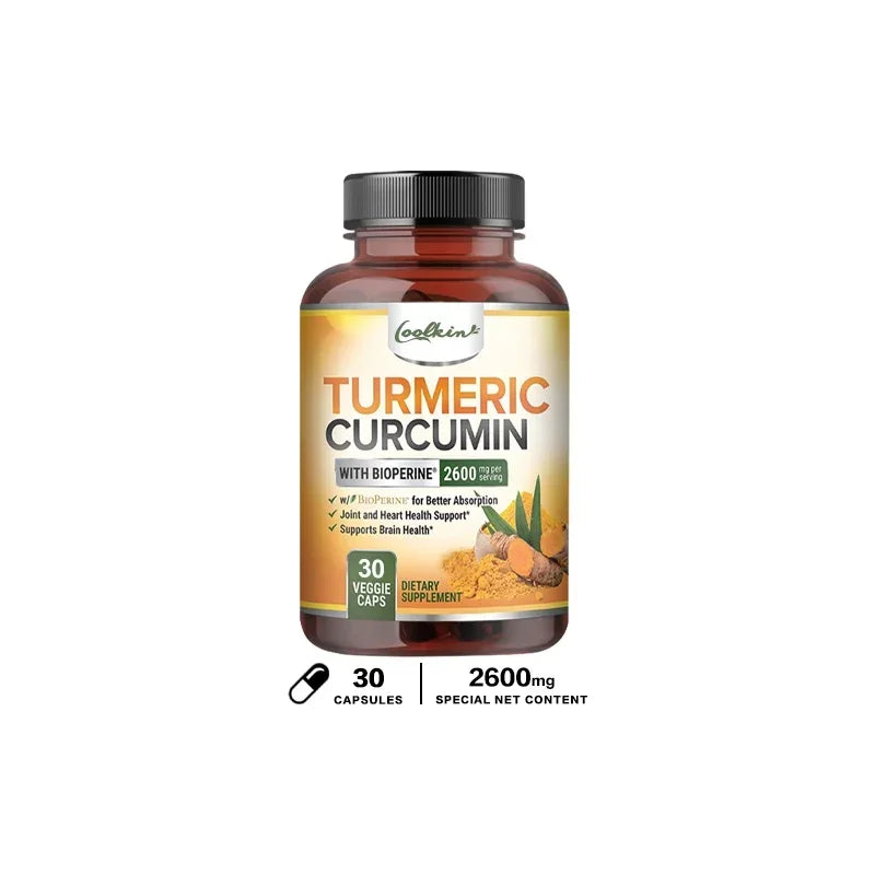 Curcumin Supplement with Black Pepper 2600 Mg