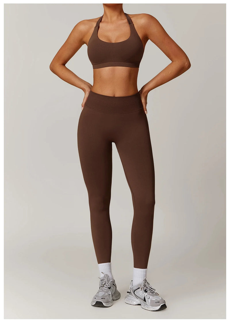 Seamless Yoga Halter Leggings