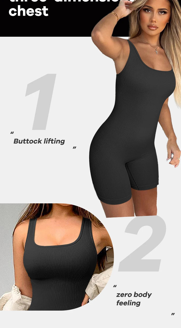 Seamless One-Piece Short Yoga Clothes