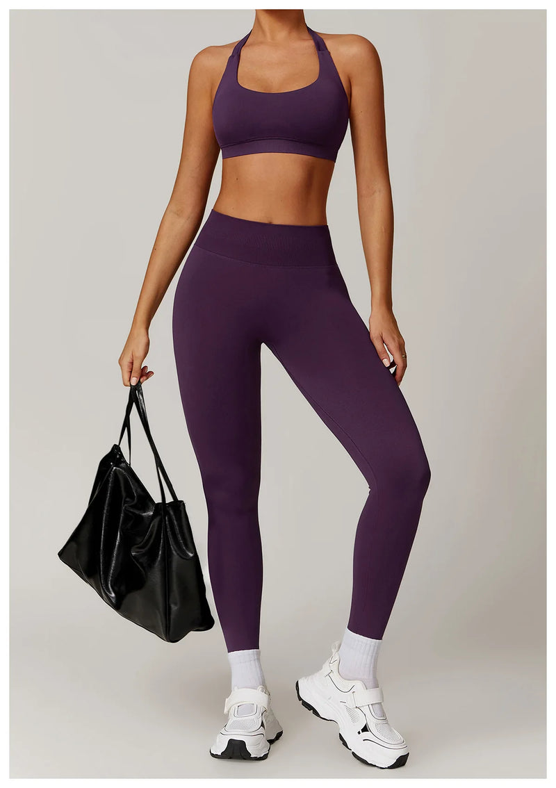 Seamless Yoga Halter Leggings