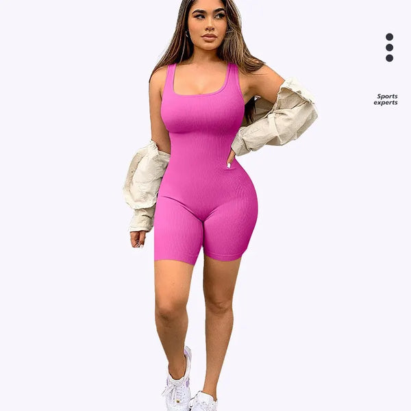 Seamless One-Piece Short Yoga Clothes