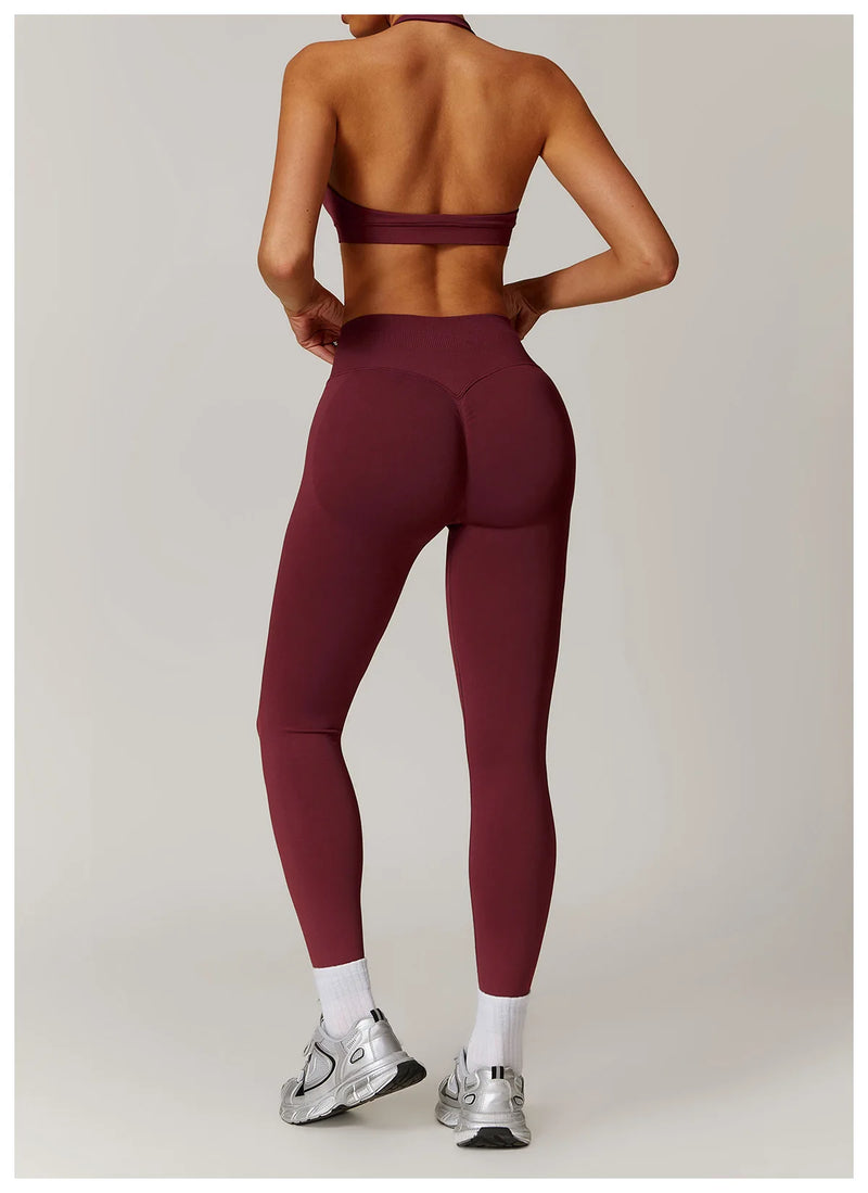 Seamless Yoga Halter Leggings