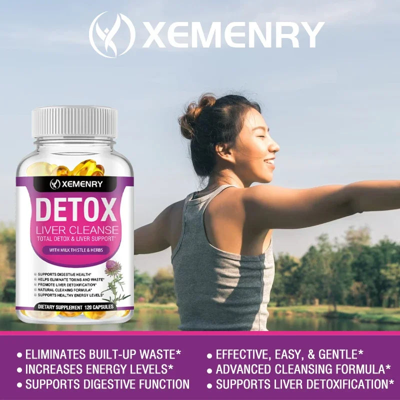 Milk Thistle Extract Capsules Detox Cleansing Liver Support and Repair Formula