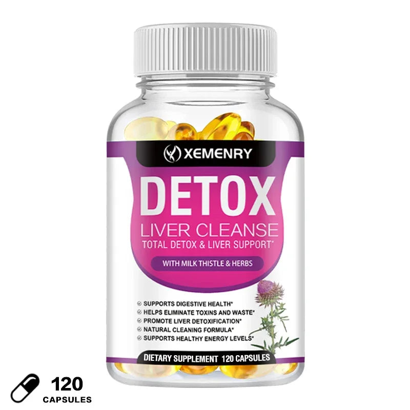 Milk Thistle Extract Capsules Detox Cleansing Liver Support and Repair Formula